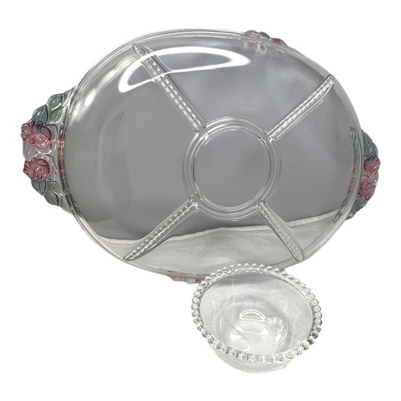Home Beautiful Sans Souci Dip & Chip Serving Dish 16.5\